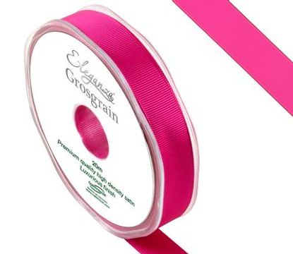 Eleganza Premium Grosgrain Ribbon 15mm x 20m Fuchsia No.28 - Ribbons